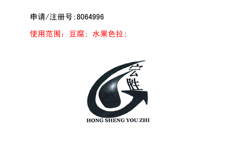 昆明商标注册公司出售商标：宏胜 HONG SHENG YOU ZHI HS 29类